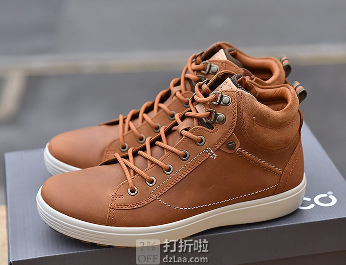 ECCO 爱步 柔酷7号 Tred 侧拉链男式高帮板鞋 休闲鞋 43码4.4折.15 海淘转运到手约￥607