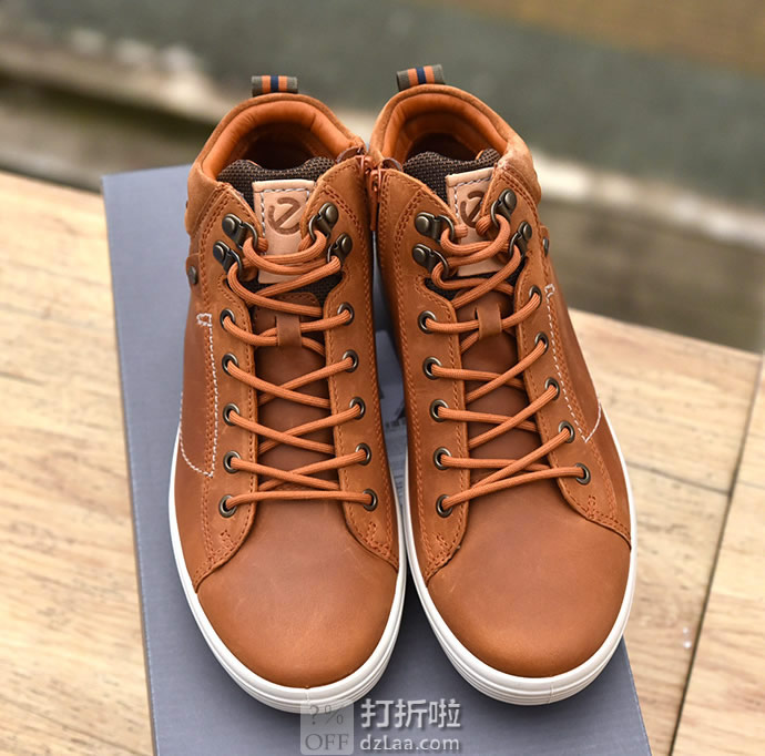 ECCO 爱步 柔酷7号 Tred 侧拉链男式高帮板鞋 休闲鞋 43码4.4折.15 海淘转运到手约￥607