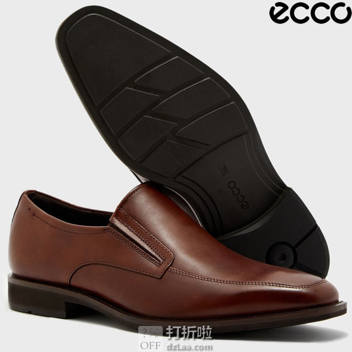 ECCO 爱步 Calcan 卡尔翰 一脚蹬 男式乐福鞋 40码2.6折.67 海淘转运到手约￥437