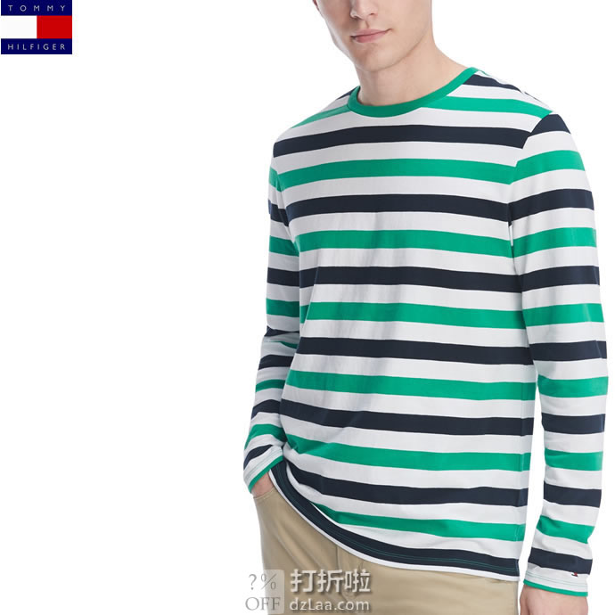 Tommy Hilfiger 汤米希尔费格 圆领男式长袖T恤 3.6折.22 海淘转运到手约¥125