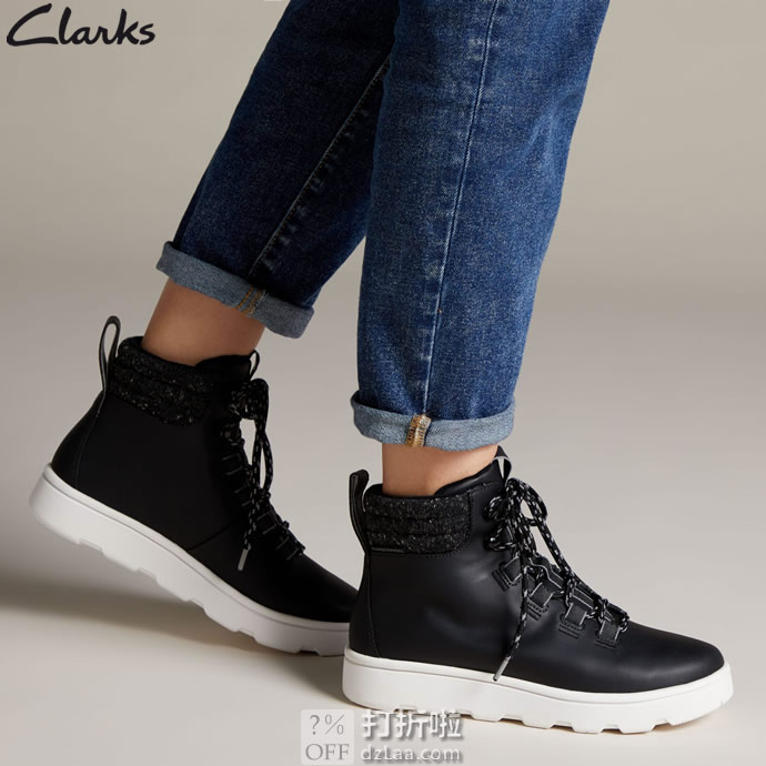Clarks 其乐 Step Explore Hi 人造革 男式高帮短靴 41码1.9折.41 海淘转运到手约￥213