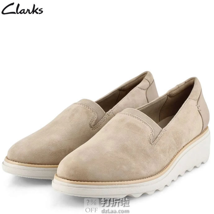 clarks 其乐 Sharon Dolly 厚底坡跟 女式乐福鞋 37码2.2折.44 海淘转运到手约￥234