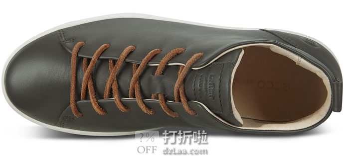 断码3.8折 ECCO 爱步 柔酷8号 男式高帮休闲鞋 .93 海淘转运到手约¥628 天猫¥1640