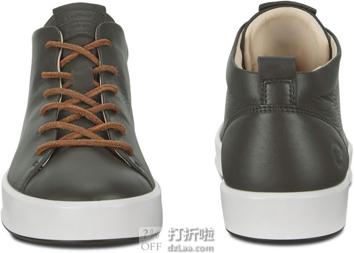 断码3.8折 ECCO 爱步 柔酷8号 男式高帮休闲鞋 .93 海淘转运到手约¥628 天猫¥1640