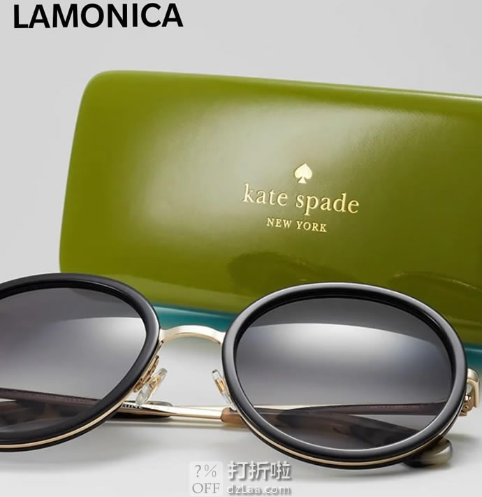 Kate Spade 凯特丝蓓 Lamonica 复古圆框 女式太阳镜 3.5折.4 海淘转运到手约¥448