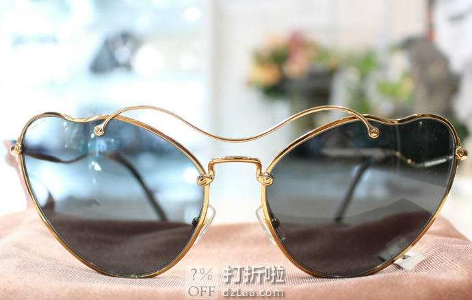 意大利产 Miu Miu 缪缪 金色复古猫眼太阳眼镜 MU55RS 7OE1A1 1.5折.95 海淘转运到手￥541