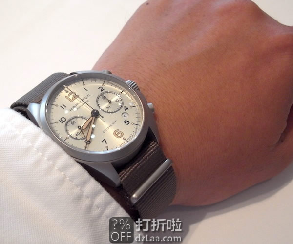 HAMILTON 汉密尔顿 卡其航空系列 2眼计时 男式自动机械表 H76456955 优惠码折后9 海淘转运关税补贴到手约¥4970 国内¥11560
