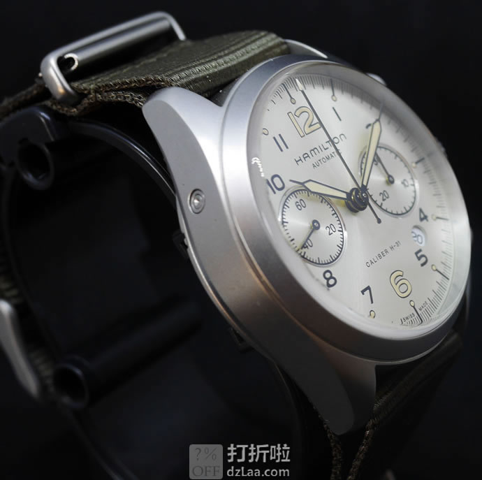 HAMILTON 汉密尔顿 卡其航空系列 2眼计时 男式自动机械表 H76456955 优惠码折后9 海淘转运关税补贴到手约¥4970 国内¥11560