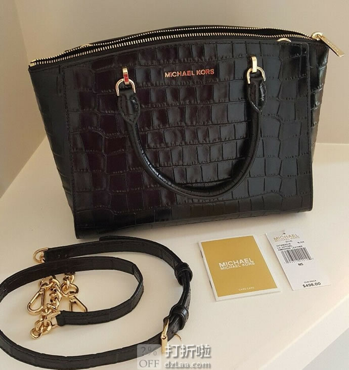 Michael Kors 迈克·科尔斯 ELLIS系列 压花版 大号女式手提包 2.6折5 海淘转运到手约¥965