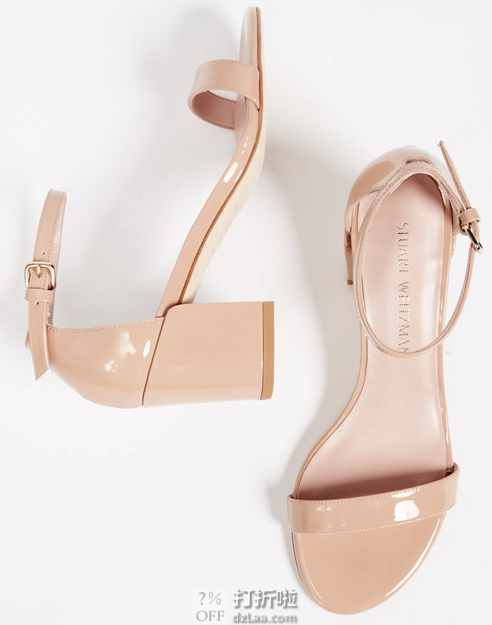 限尺码 Stuart Weitzman 斯图尔特·韦茨曼 Simple 一字扣 女式粗跟凉鞋 4.1折5.33 海淘转运到手¥1217 天猫¥3650