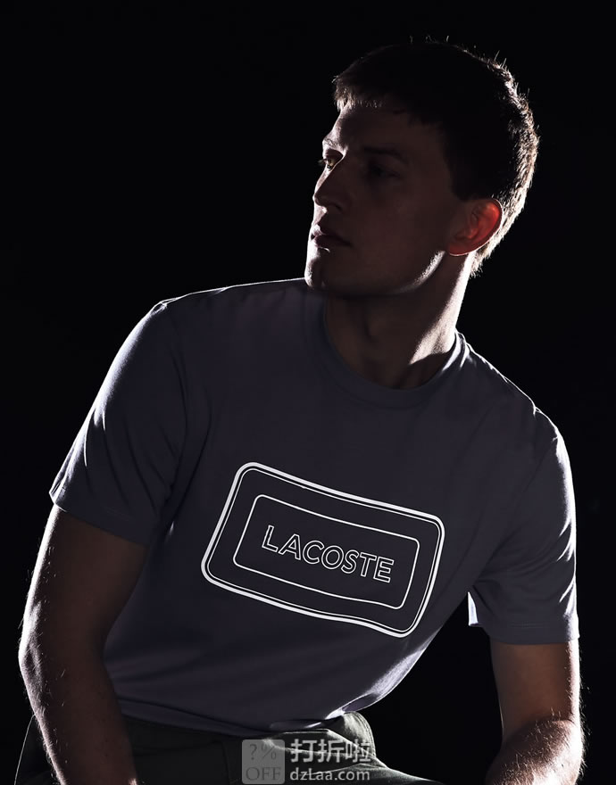 Lacoste 法国鳄鱼 夜光LOGO 男式圆领T恤 2.4折.96 海淘转运到手约￥140