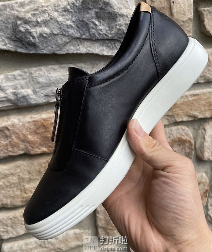 ECCO 爱步 Soft 7 Zip Ii 柔酷7号 拉链版 休闲女鞋 38码5折.95 海淘转运到手约￥510