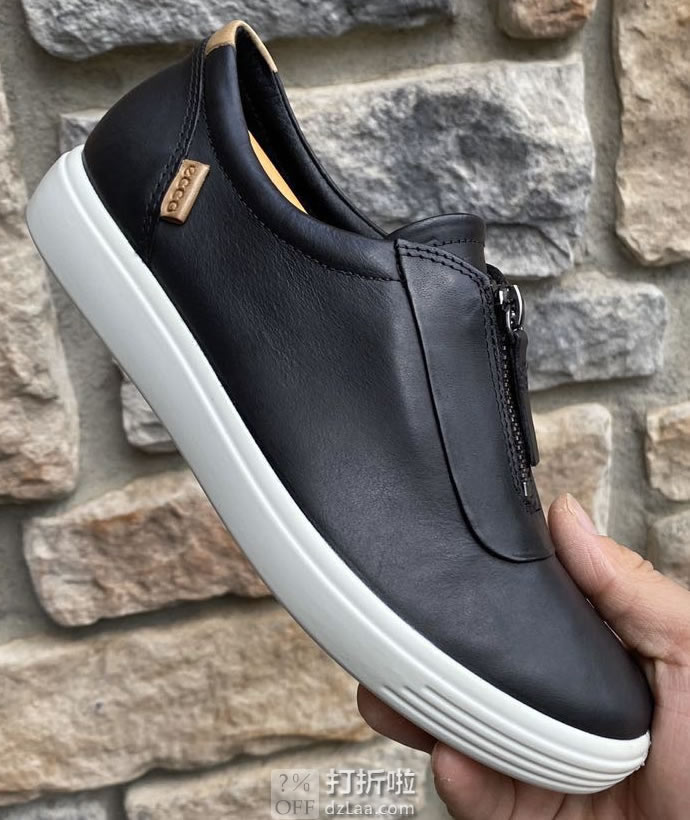 ECCO 爱步 Soft 7 Zip Ii 柔酷7号 拉链版 休闲女鞋 38码5折.95 海淘转运到手约￥510