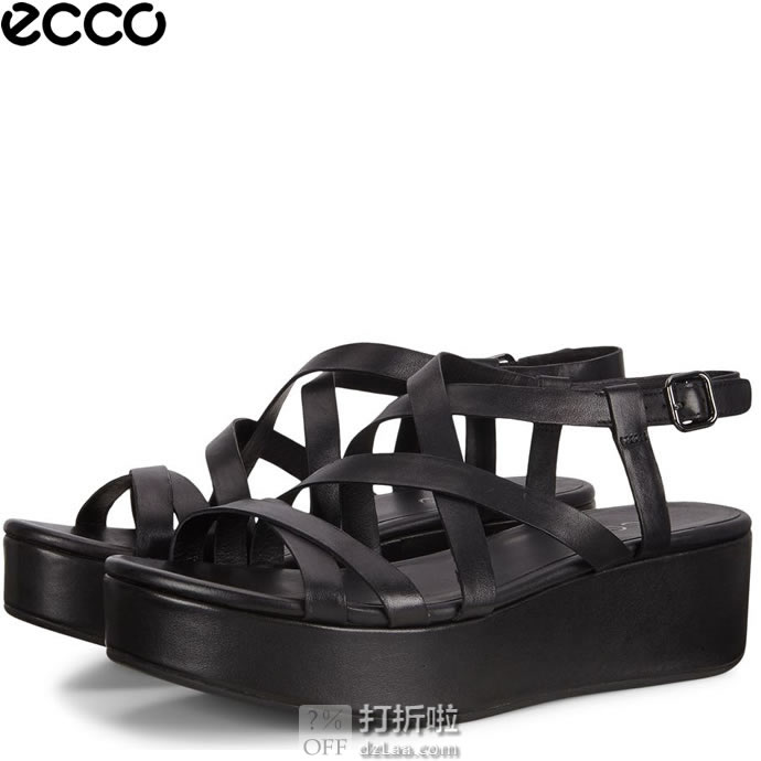 ECCO 爱步 Elevate Plateau 女式厚底凉鞋 37码.95 海淘转运到手约¥480