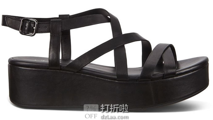 ECCO 爱步 Elevate Plateau 女式厚底凉鞋 37码.95 海淘转运到手约¥480
