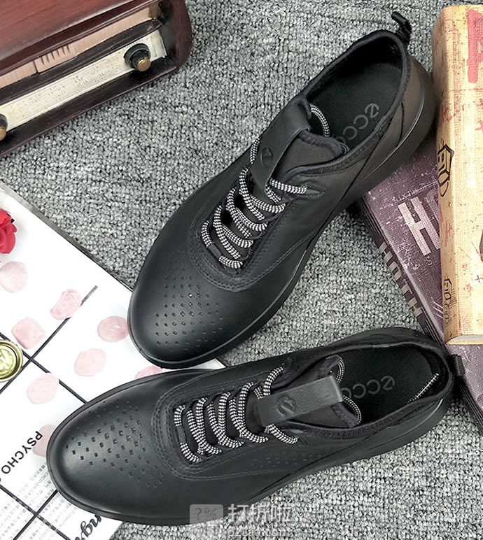 ECCO 爱步 Scinapse 赛速系列 牦牛皮 女式系带高帮休闲鞋 36码4.1折.53 海淘转运到手约¥602