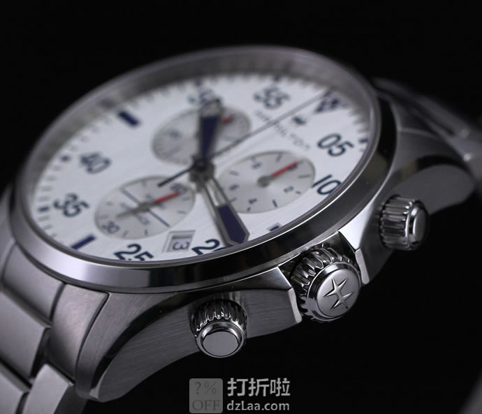 Hamilton 汉密尔顿 Khaki Aviation 卡其航空系列 H76712151 三眼计时 男式石英表 优惠码折后9史低 海淘转运关税补贴到手约¥1893 国内¥6750