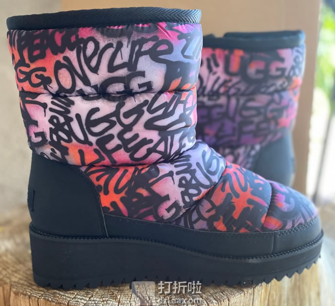 UGG Ridge Graffiti Pop 防水保暖 女式厚底雪地靴 短靴 3.5折.93 海淘转运到手约¥576