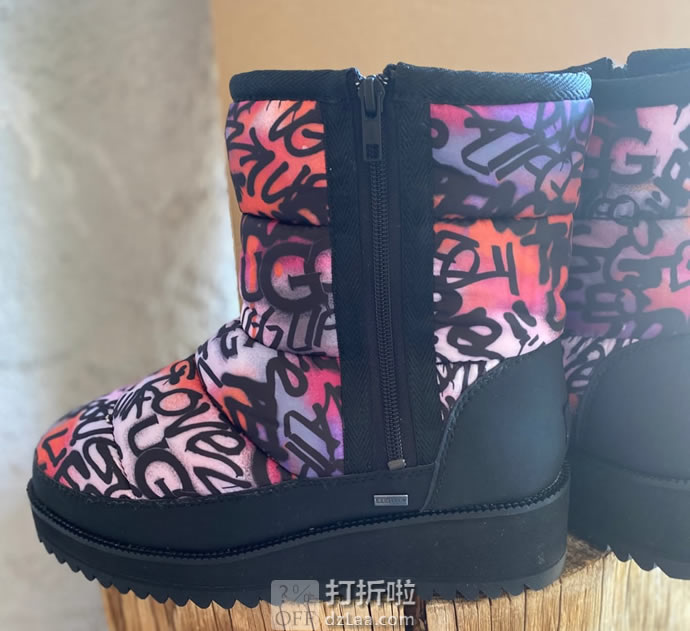 UGG Ridge Graffiti Pop 防水保暖 女式厚底雪地靴 短靴 3.5折.93 海淘转运到手约¥576