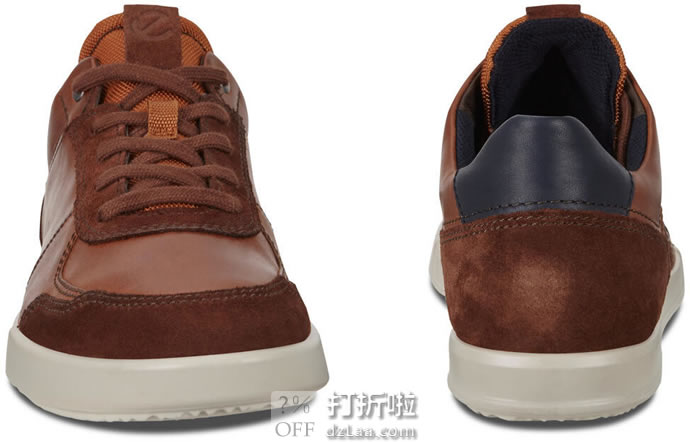 ECCO 爱步 科林2.0系列 拼接款 男式系带板鞋 42码3.3折.7 海淘转运到手¥435