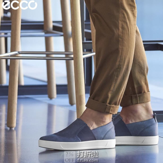 ECCO 爱步 Soft 8 柔酷8号 一脚套 男式休闲鞋 板鞋 42码2.5折.06 海淘转运到手约￥402