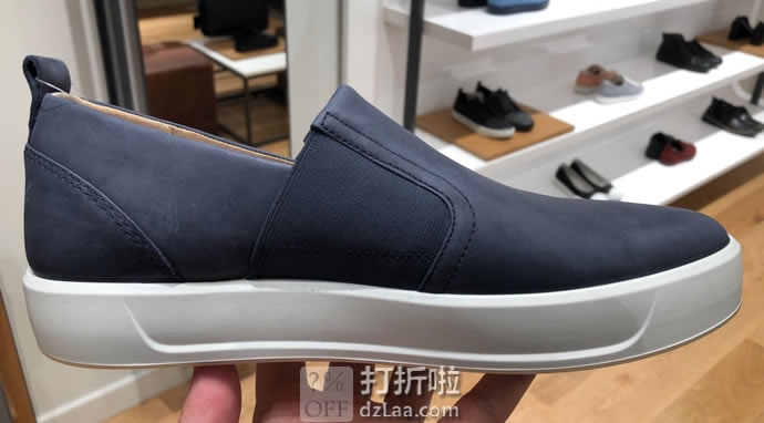 ECCO 爱步 Soft 8 柔酷8号 一脚套 男式休闲鞋 板鞋 42码2.5折.06 海淘转运到手约¥402