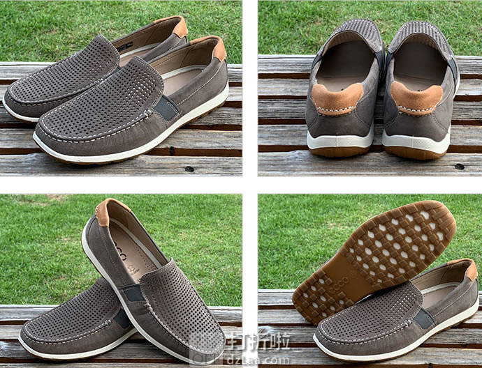 ECCO 爱步 Reciprico 莫克系列 打孔版 一脚套 男式莫卡辛鞋 驾车鞋 43码4.3折.44 海淘转运到手¥560