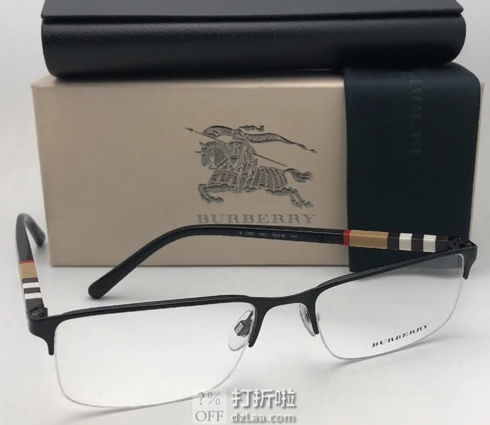 Burberry 博柏利 巴宝莉 男式钯金金属半框眼镜架 BE1282 4.6折4.4 海淘转运到手¥789