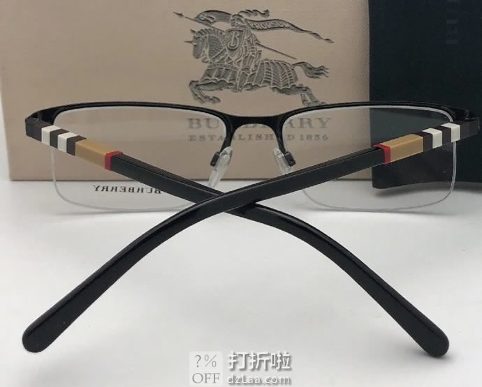Burberry 博柏利 巴宝莉 男式钯金金属半框眼镜架 BE1282 4.6折4.4 海淘转运到手¥789