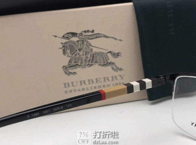 Burberry 博柏利 巴宝莉 男式钯金金属半框眼镜架 BE1282 4.6折4.4 海淘转运到手¥789