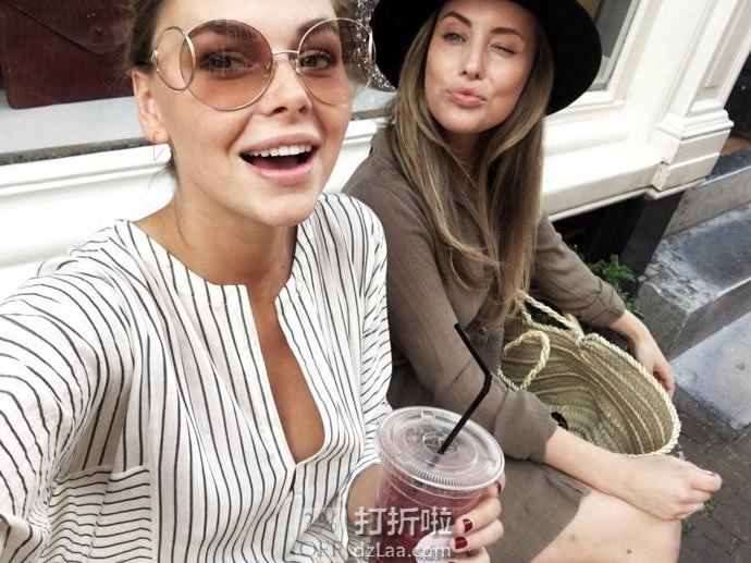 Chloe 蔻依 圆框复古水滴型 女式太阳镜 CE124S 4.1折.99 海淘转运到手￥629