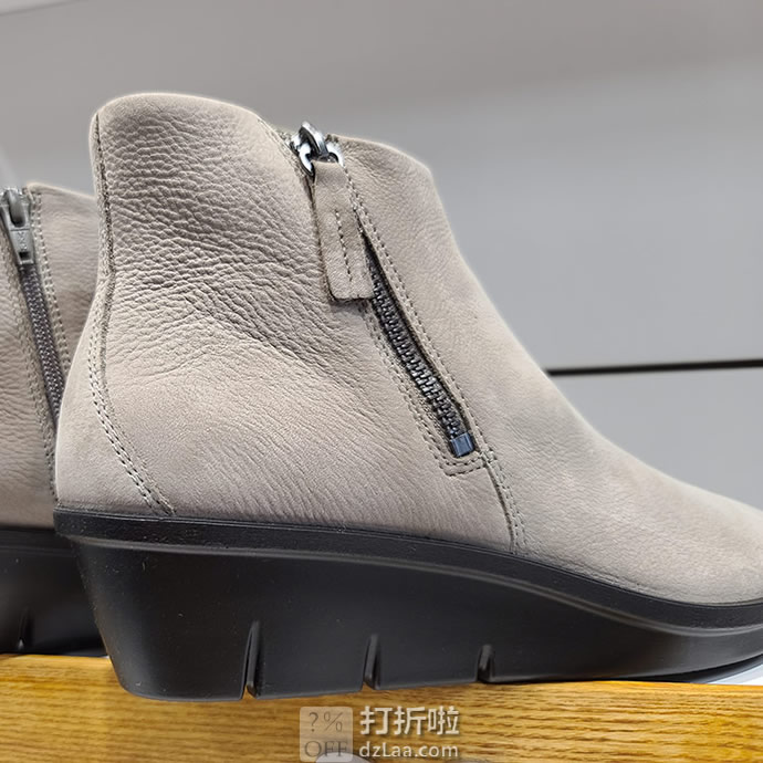 ECCO 爱步 Skyler斯凯乐系列 双侧拉链 女式坡跟踝靴 5折.99 海淘转运到手约￥490 2色多码可选