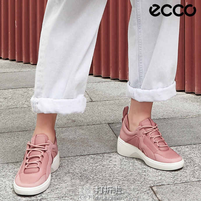 ECCO 爱步 Soft 7 柔酷7号 女式坡跟运动休闲鞋 3.9折.53起 海淘转运到手￥498 天猫￥1238