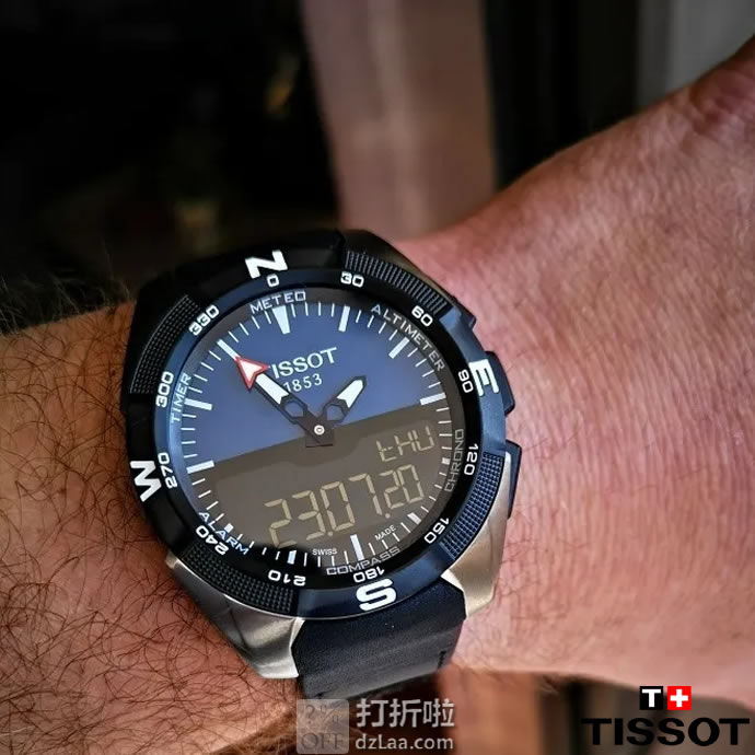 TISSOT 天梭 T-Touch 腾智系列 太阳能 多功能男式石英表 T091.420.46.041.00 优惠码折后0.99 海淘转运关税补贴到手约￥2414
