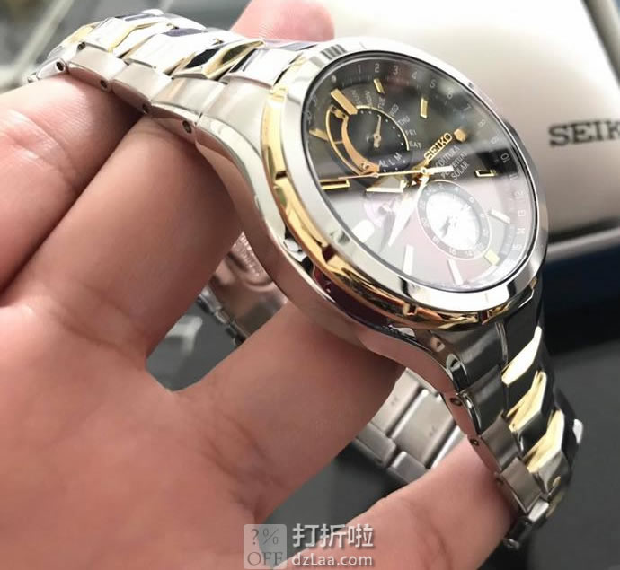 Seiko 精工 Coutura系列 SSC376 3眼计时 男式光动能手表 ￥1385.04秒杀