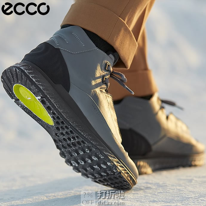 ECCO 爱步 Exostride M 跃动系列 牦牛皮 男式减震高帮短靴 ￥831.91