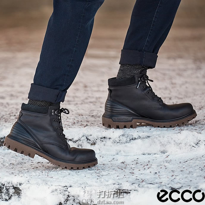 ECCO 爱步 TredTray 趣闯系列 防水保暖 男式马丁靴 43码 ¥849.15