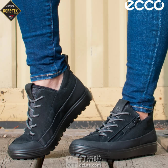 ECCO 爱步 Soft 7 柔酷 Gore-tex防水 女式运动休闲板鞋 36码￥567.83