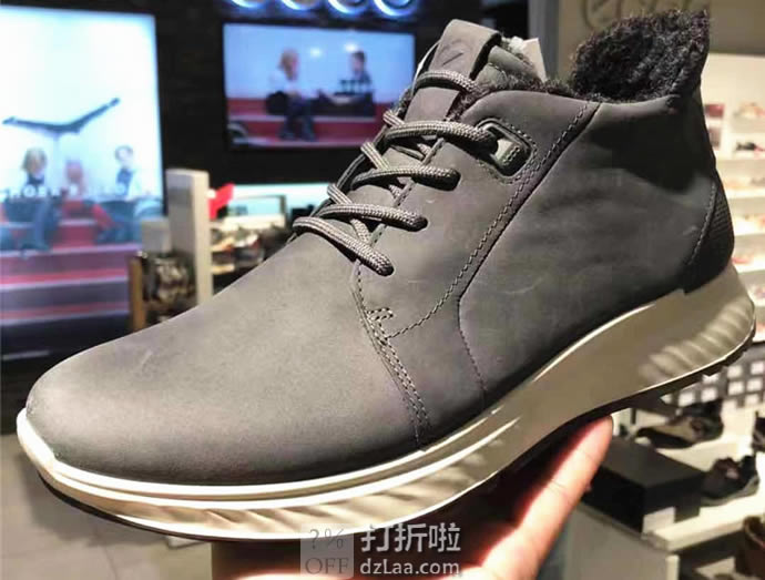 ECCO 爱步 St.1适动系列 Hydromax防泼水 羊毛内里 男式休闲鞋 836324 ￥634.16