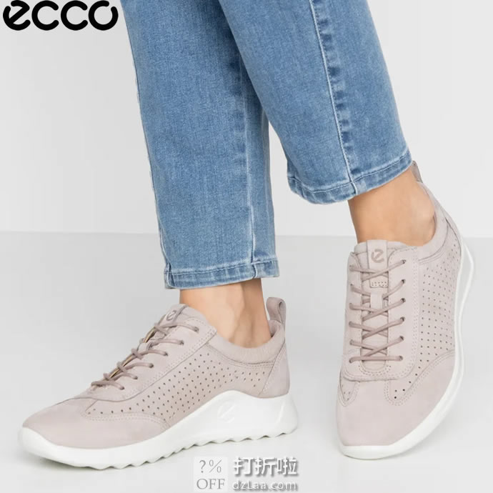 ECCO 爱步 Flexure Runner 随溢起跑系列 打孔版 女式系带运动休闲鞋 36码￥420.43