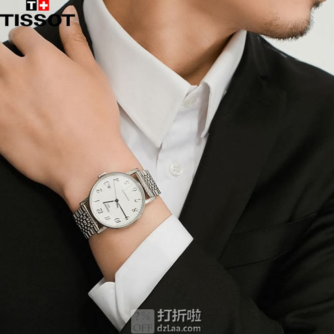 TISSOT 天梭 魅时系列 T109.407.11.032.00 中性款 机械表 优惠码折后2.97 海淘关税补贴到手约￥1526