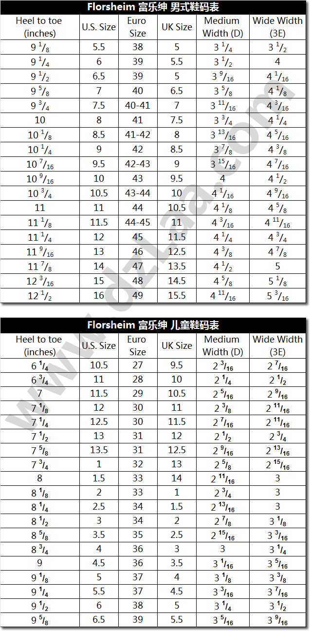 Florsheim鞋码表,富乐绅鞋码表 Florsheim 富乐绅 Ontario 男式休闲鞋 40码3.6折.7 海淘转运到手约¥351